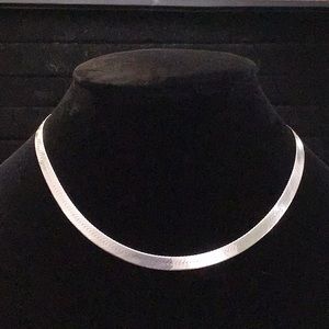 Herringbone Silver 16” Necklace